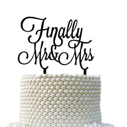 Finally Mr Mrs Wedding Cake Topper Wedding Anniversary Bridal