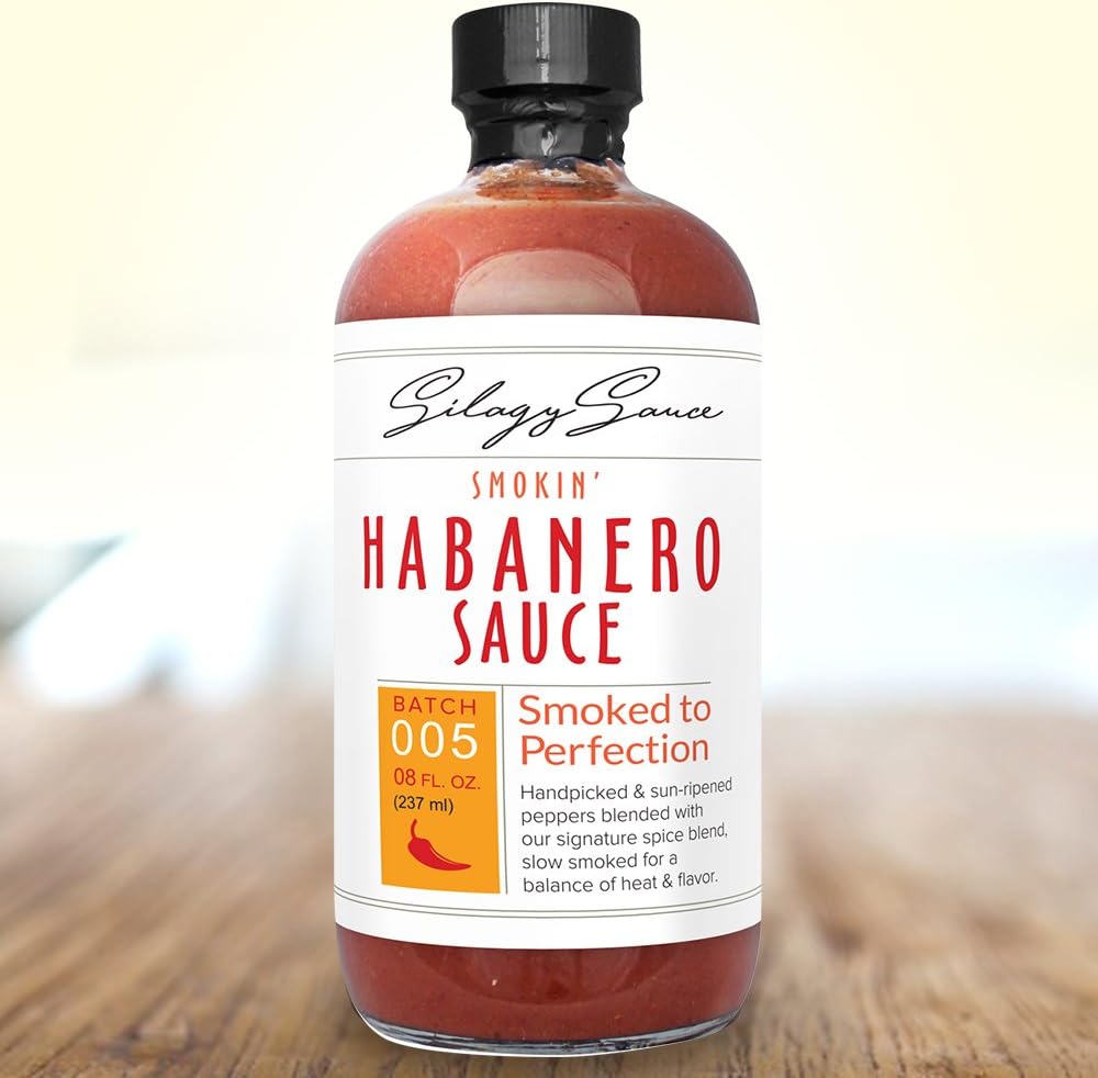Silagy SauceSmokin' Habanero Sauce, 8-Ounce Glass Bottle