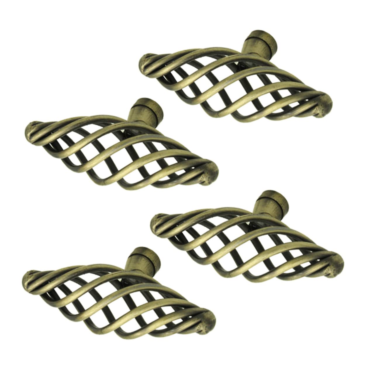 ABOOFAN 4pcs Hanging Drawers for Closet Knobs for Dresser Drawer Pulls and Knobs Cupboard Pull Knob Nordic Cage Pull Handle Drawer Door Cabinet Pull Door Handle Antique Dressing Table