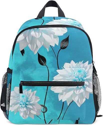 Amazon 子供用ティールグレーブルーフローラル 柄 かわいい 安全ベルト キッズ デイパック 大容量 軽量 通園 保育園 3 8歳 遠足 リュックサック 女の子 男の子 旅 プレゼント ホイッスル Chenzhiqiang リュックサック