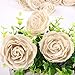 Junxia Natural Burlap Flowers Ivory Color for Wedding Party Decoration (6 cm)