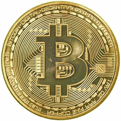 DBKech BTC Coin Art Collection Commemorative Bitcoin Coin Gold Plated (Gold)