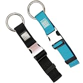 2PCS Add a Bag Luggage Strap Jacket Gripper,Heavy Duty Luggage Straps Carry-on Baggage Suitcase Straps Belts Travel Accessories (Black/Blue)