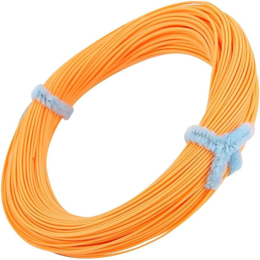 BestCity Fly Fishing Floating Line 100FT WF7 Orange With Braided Loop