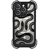 CASETiFY Ultra Bounce Case for iPhone 15 Pro [10x Military Grade Drop Tested / 32.8ft Drop Protection/Compatible with Magsafe] - Black Kingsnake - Cleat Black