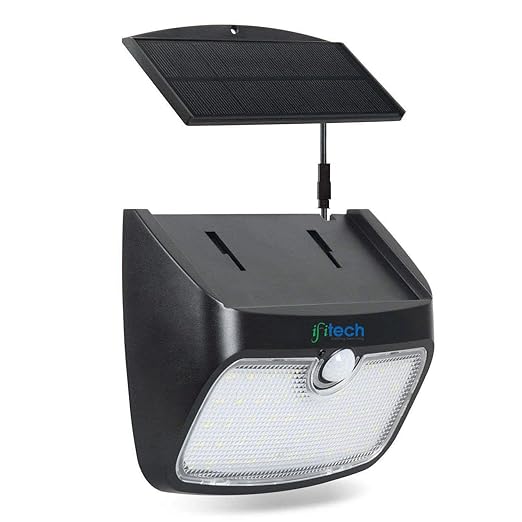 Ifitech Solar Lights Outdoor, Waterproof 48 Led Solar Motion Sensor Lights, Separable Panel Design With 8Ft Extension , Warm White