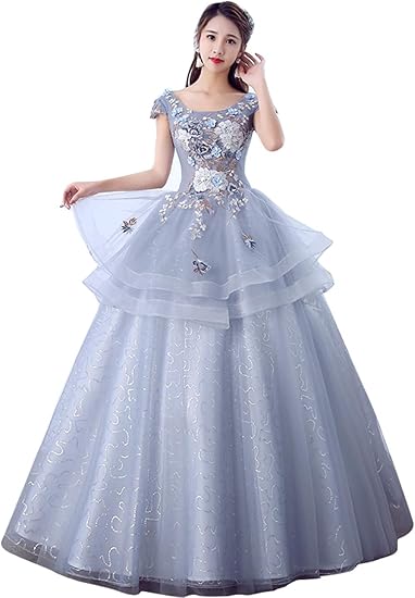 Amazon ウェディングドレス パーテー 花嫁 プリンセス 結婚式 ワンピース スカート レース コサージュ 演奏会 披露宴 二次会 お嫁さん 謝恩会発表会 ロング パーティードレス 通販