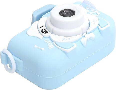 Zhat Video Camera Kids Camera Lightweight Video Recording Mini Puppy Pattern for Birthday Gifts Travel Use Girls And Boys Toddlersblue