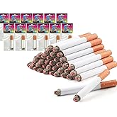 CLESEN Fake Cigarettes,3.25 Inch Fake Puff Cigarettes(Pack of 24),Blow Smoke, Faux Cigs with a Realistic Look Durable/Realistic - Ideal For Themed Parties/Theatrical Performances