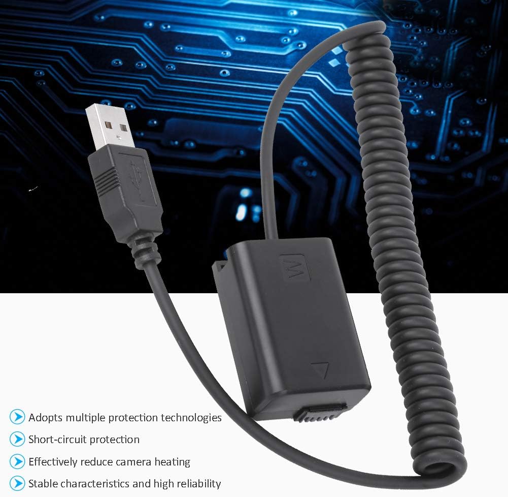 Qiilu Full Decoder Dummy Battery, USB to FW50 Full Decoder Dummy Battery Fit for A7/A7II/A7R/A7S/A7RII Camera - Image 4