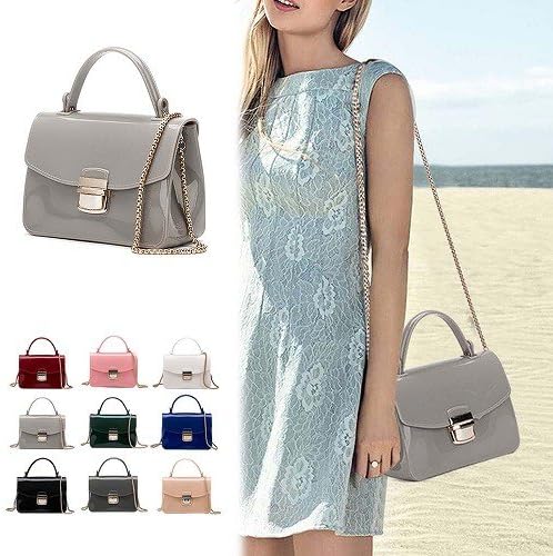 Amazon 18年 インスタレディース エナメルバッグ レディース トート ショルダー J ディープグリーン リュック バックパック