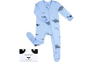 Okayinn BubblePanda Rayon Made From Bamboo Baby Pajamas Baby Clothes for Boys Girls Unisex Zip-Front Non-Slip Onesie Sleeper