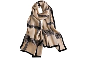 MEISEE 100% Mulberry Silk Long Scarf for Women Large Sunscreen Shawls Wraps Headscarf and Neck- Hair Wraps with Gift Packed