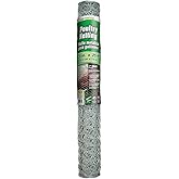 YARDGARD 308404B 2 Foot X 25 Foot 1 Inch Mesh Poultry Netting