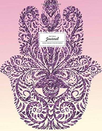Dot Grid Journal. Hamsa Design. Pink And Purple: 8.5 x 11 (Dotted Notebooks) Paperback – May 1, 2017