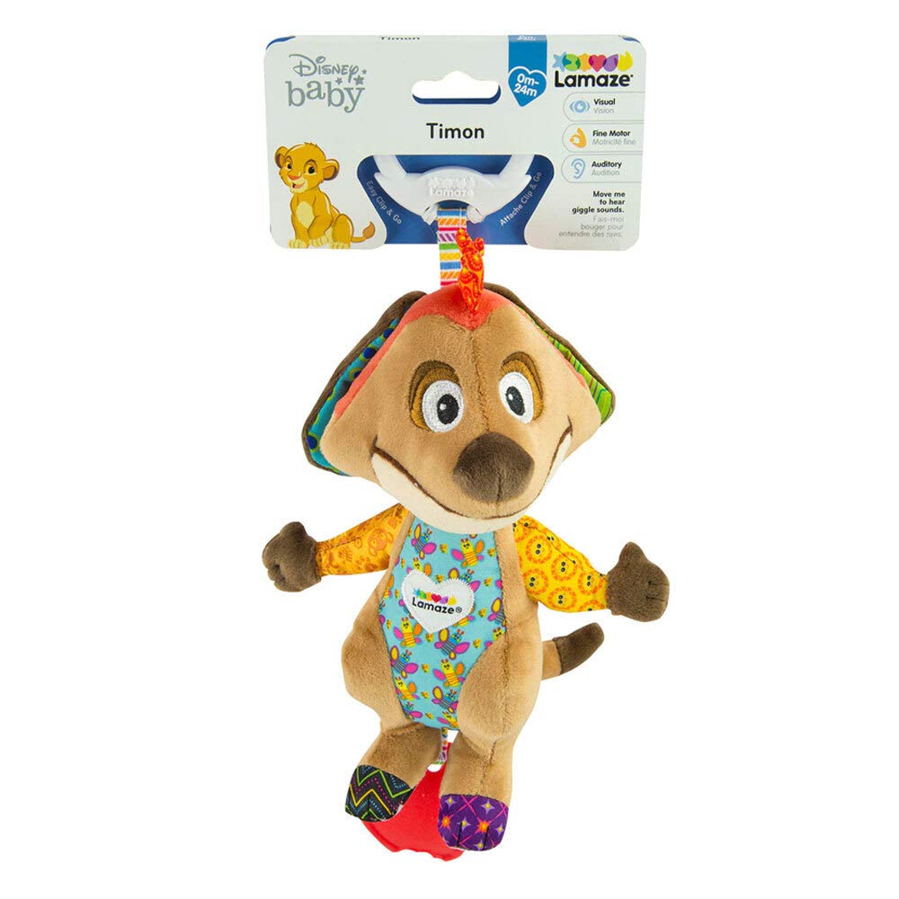 Lamaze Disney Lion King Clip and Go, Timon Baby Toy