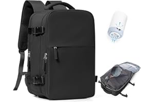 BJLFS Vacuum Backpack Travel Carry On With Pump Travel Backpack for Women Personal Item Cabin Bag with Laptop Compartment Han