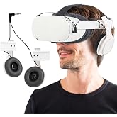 Globular Cluster Stereo VR Headphones Compatible with Meta Quest 2 | On Ear Bass, 3D 360 Degree Sound,White
