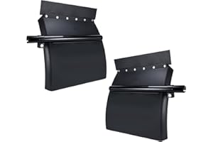 PRINIC 24"x24" Quarter Fenders for Semi Truck, Tube Bracket and Mounting Hardware Included, Right Left, Quarter Fender Kit Set, 2PCS in pair (Poly - Black)