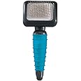 Master Grooming Tools Ergonomic Slicker Brushes — Molded Brushes for Grooming Dogs - Small, 3⅛" x 2½", Teal