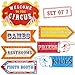 Circus Carnival Birthday Party Directional Signs, Large Size 15