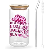 Western Gifts for Women Hot Pink Western Cowgirl Accessories Birthday Christmas Decorations Gifts for Women Girls Party Favors Cute Glass Cups with Lids and Straws, 16 Oz Pink Tumbler