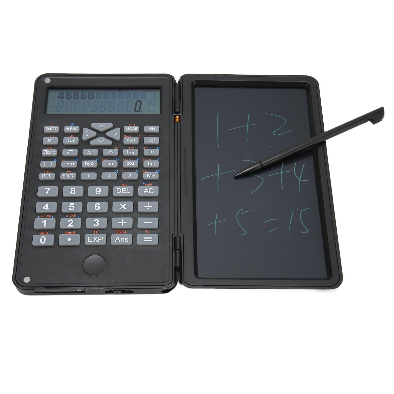 10 Bit Scientific Calculators, LCD Scientific Calculator with Writing Board and Pen, Fit for School Office Meetings and Family, Adults and Students, Portable & WeightLight (Black)