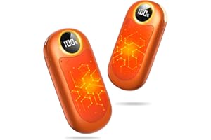 BOIROS Hand Warmers Rechargeable-14000mAh,2 Pack 2-in1 LED Display Electric Hand Warmer,20Hrs Warmth Up to 131℉, USB-C Battery Heater for Raynauds, Golf, Camping, Hunting, Gifts for Men Women Kids