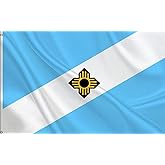HVATLTL Madison City Flag 3x5FT,Heavy Duty 100D Polyester Flag,Vivid Colors,City of Madison Flags Banners with 2 Brass Grommets for Indoor Outdoor.