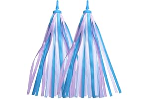 Paliston 1 Pair (2pcs) Bike Handlebar Streamers Scooter Grips Streamers Tassel Ribbons for Boys Girls