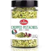 GUSTO ETNA Italian Chopped Pistachios, Raw Pistachio Pieces, 3.5 oz | Crunchy Pistachio Topping for Greek Yogurt, A&ccedil;a&iacute; Bowls, Gelato, Pastries, Cakes, Dubai Chocolate &amp; Baking, Packed in Italy