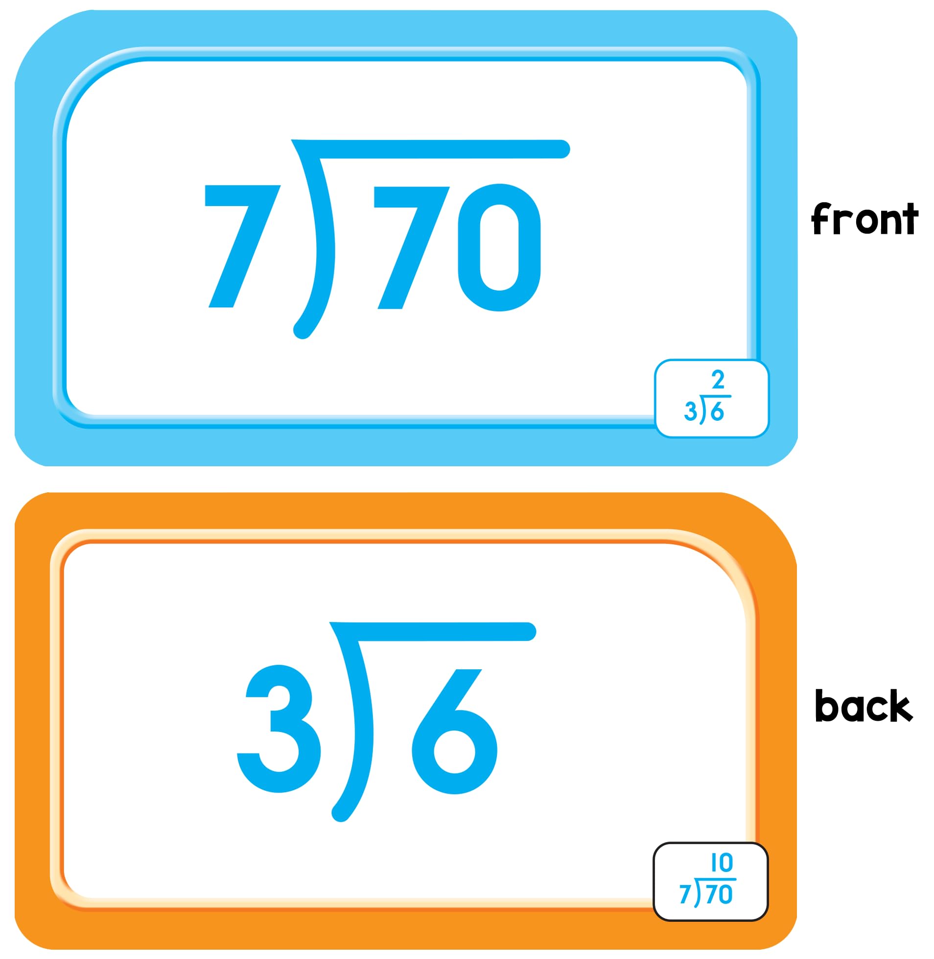 School Zone Division 0-12 Flash Cards: 56 Cards, 3rd Grade, 4th Grade, Math Equations, Elementary Math, Division Practice, Dividends, Numbers 0-12, Ages 9+