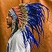 Novum Crafts Feather Headdress | Native American Indian Inspired | Blue