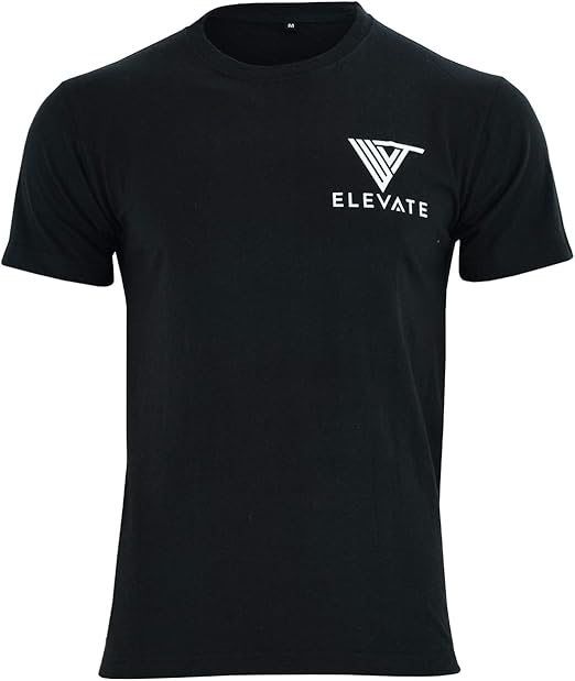 Elevate Apparel Muscle Fit Full Logo Gym T Shirt for Weight Lifting