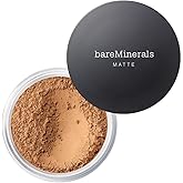 bareMinerals Original Matte Loose Powder Foundation SPF 15, Clean Mineral Powder Face Makeup, Sheer-to-Full Coverage, Reduces Shine, Dermatologist-Tested, Skin-improving Makeup For Sensitive Skin