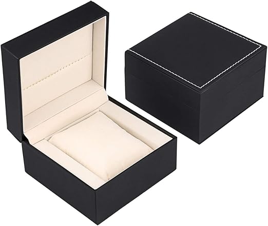 Amazon Com Sdootjewelry Watch Gift Boxes 2 Pack Black Pu Leather