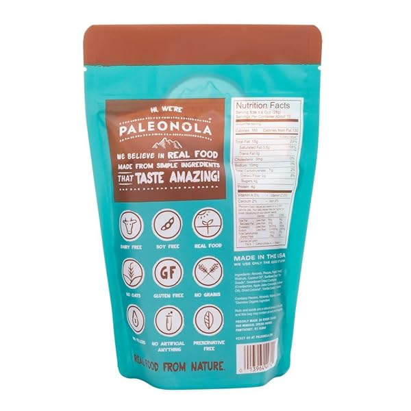 PALEONOLA – GRAIN FREE GRANOLA ORIGINAL FLAVOR – NON-GMO, GRAIN, SOY, GLUTEN, DAIRY FREE – LOW CARB PROTEIN SNACK FOR A HEALTHY BREAKFAST