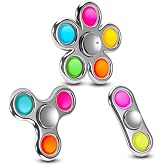 FIGROL Fidget Toys 3 Pack,Pop Fidget Spinner for Kids &amp; Adults Relieves Stress and Calm Down,Sensory Toys for Kids with Autism ADHD Toys(Silver)
