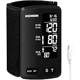 Upper Arm One-Piece Design Blood Pressure Monitor Rechargeable | 9&Prime; to 17&Prime; Large with Digital Blood Pressure Cuff Portable for Home use (Built-in Lithium Battery)