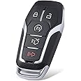 Key Fob Shell for Ford Focus Mustang Fution 2015-2017, Alliskeys 5-Button Smart Key Case Cover Replacement for Ford M3N-A2C31243300