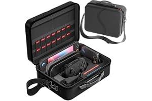 Bolsa de Nylon com Alça para Console e Acessórios (Preto) | Case compacto com alça de ombro,Organizador para console e acessórios,Ideal para viagens, casa e transporte seguro