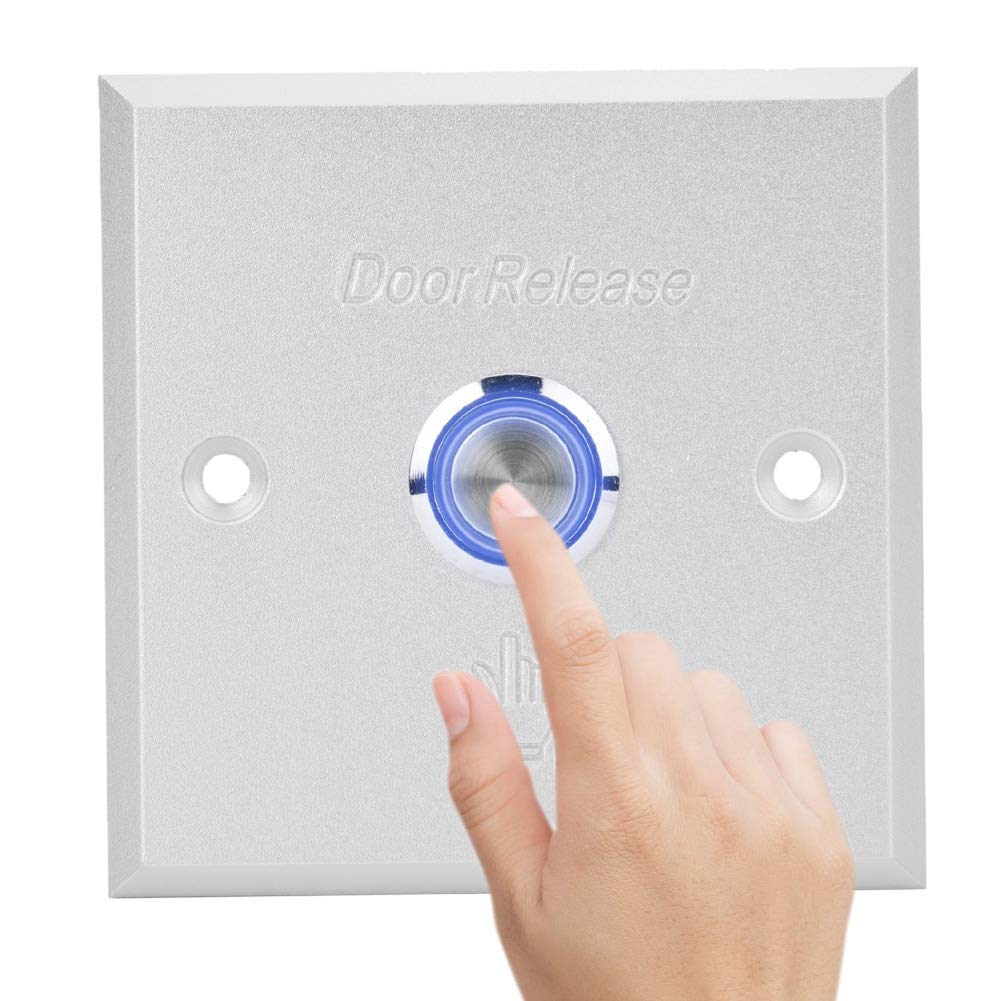Door Release Push to Exit Button Switch, Door Access Control System Exit Button Door Push Release Switch with Indicator Light for House Apartment Office Gate