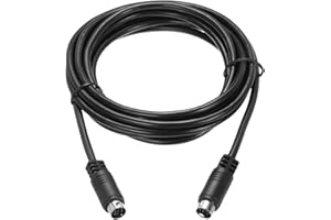 MECCANIXITY S Video Cable 10ft, Mini DIN 9 Pin S-Video Cable Male to Male Gold Plated Connector Transfer for TV Receiver Moni