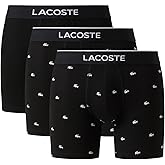 Lacoste mens Cotton Stretch Mini Croc Print Boxer Briefs, 3-pack (Amazon Exclusives)