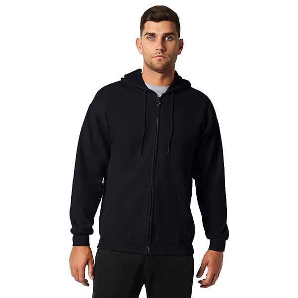 Gildan Heavy Blend Unisex Adult Full Zip Hooded Sweatshirt Top (S