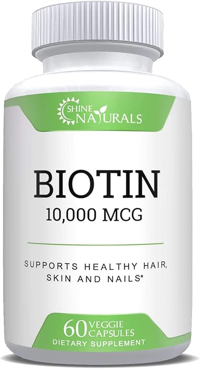Amazon Com Shine Naturals Biotin 10 000 Mcg Hair Skin Nails