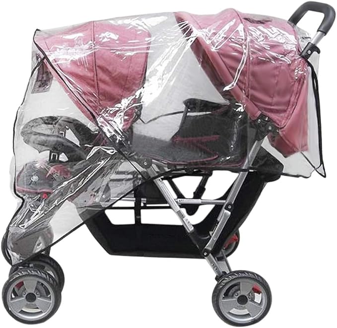 Universal Twins Baby Stroller Rain Cover, Waterproof Windproof
