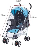 nuosen Universal Baby Stroller Rain Cover for Pushchair Pram 86x55cm view 3