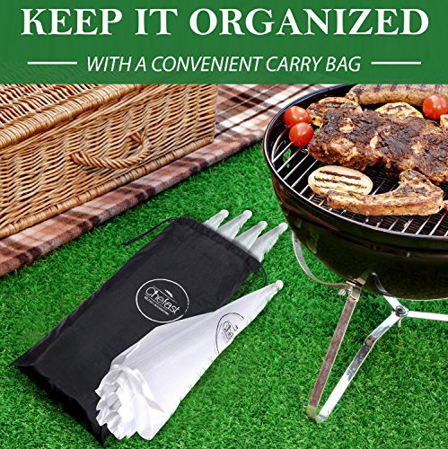 Chefast Food Cover Tents (5 Pack) - Combo Set of Pop Up Mesh Covers in 5 Sizes and a Reusable Carry Bag - Umbrella Screens to Protect Your Food and Fruit from Flies and Bugs at Picnics, BBQ and More - Thumbnail 4