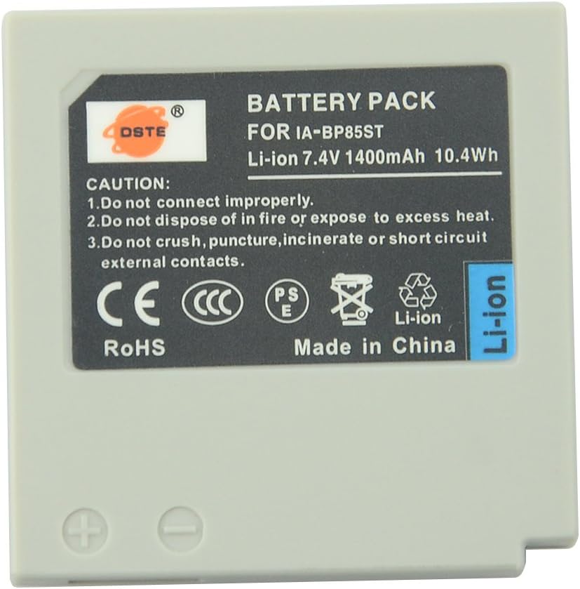 DSTE 2pcs IA-BP85ST Li-ion Battery + Charger DC50U Compatible for Samsung BP85ST, IA-BP85NF, HMX-H105, HMX-H106, SC-HMX10 - Image 3